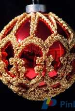 Susan M. Allen - Crocheted Christmas Ornament Cover  - Free