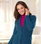 Lion Brand Yarn-L10308-Fitted Jacket-Free
