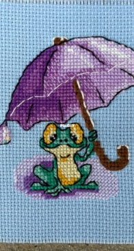 Little Frog With an Umbrella