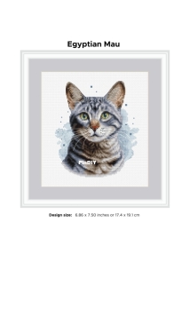 Banani Stitchery - Egyptian Mau Cat by Anna Banani XSD