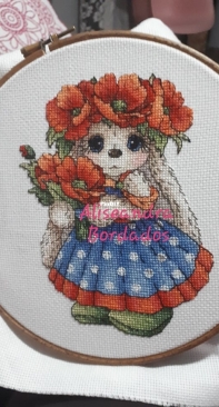Bunny with poppies