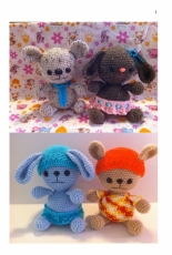 Fuzzy Feet Designs - Alisha Simmons -  Cuddly bunny and bear