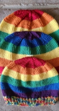 Rainbow Baby Beanie by Sheila Barron-Free