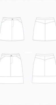 Grainline Studio - 32001 - Moss Mini Skirt - Sizes 00-18