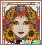 Autumn Goddess by Joan Elliott from Cross Stitch Collection 227 XSD