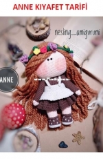 Nesling amigurumi - Neslihan Uyuşkan/Uyuskan - Annes outfit - Anne Kiyafet - Turkish