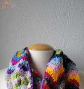 scrap yarn cowl