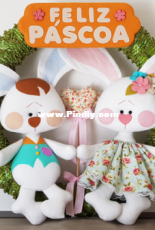 Guirlanda de Páscoa: Coelhinhos - Portuguese