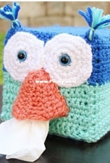 Nickis Handmade Crafts - Nicole Riley - Owl Tissue Box Cover - Free