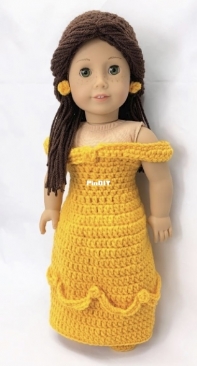 Adoring Doll Clothes - Pamela Barton - 18 inches Doll Princess Belle