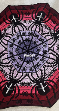 AdO Crochet Designs - Anneke den Outer - Spiders Octagon - Overlay Mosaic Crochet