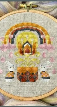 Barbara Ana Designs - April Showers from Punch Needle & Primitive Stitcher - Spring 2025 PCS + XSD