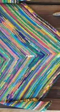 No waste yarn shawl