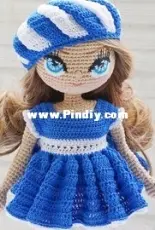 Gorbunova Dolls Design - Julia Gorbunova -Blue Outfit For Doll Milena