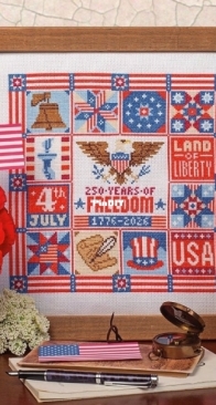 Stars & Stripes by Emma Congdon from Cross Stitcher 437 PCS + XSD