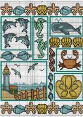 DMC Sea Shore Sampler by Lois Winston Free