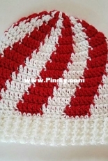 Something From Knotting Creations  - Debbi Hall - Peppermint Stripe Beanie