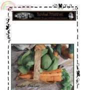 Barefoot Primitives - Carrots Cabbage Sunflower Basket