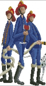 Firemen by Barry King from Jill Oxtons Cross Stitch & Beading 50 PCS + XSD