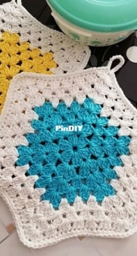 Crochet For You - Erangi Udeshika - Granny Hexagon Potholder - Free