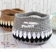 Krissys Over The Mountain Crochet - Kris Moore - Diamond Illusion Basket