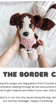 Crochet with Kyra - SKSCrochet - Kyra - Sarah Blankenau - Bailey the Border Collie