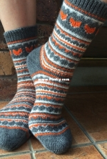 Fox Isle Socks by Life Is Cozy-Free