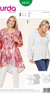 Burda Style - 6615 - Blouse - Size 44-56