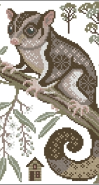 Cottage Garden Samplings - A Year in the Woods ll #2 CGS-1126 The Sugar Glider PCS