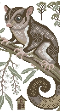 Cottage Garden Samplings - A Year in the Woods ll #2 CGS-1126 The Sugar Glider PCS