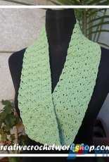 Creative Crochet Workshop - Joanita Theron - Lacy Fan Infinity Scarf - Free