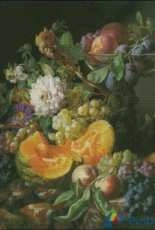 Golden Kite S1641 Peaches, Plums, Grapes and Melon (Small) Solid colors