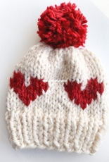 Chunky Hearts Beanie by A.Rose Designs