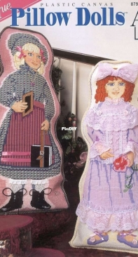 anitque plasic canvas pillow dolls (annie attic)