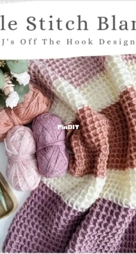 MJs Off The Hook Designs - Michelle Moore - Waffle Stitch Blanket