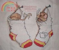 Stockings All in a Row from Gloria and Pat MM1 A Merry Mouse Christmas PCS