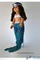 Always Pretty in Pink - Wanetta Cavanaugh - Mermaid Outfit for 18 inch Doll