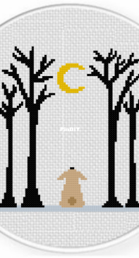 Daily Cross Stitch - Forest Moon Bunny