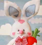 Boutique do Feltro- Coelho da páscoa (easter bunny) - Portuguese