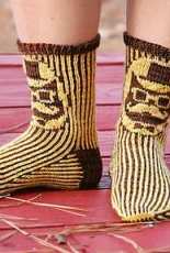 Moustached Cat Socks by Andre Sue Knits-Free