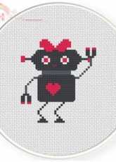 Daily Cross Stitch - Robo Girl