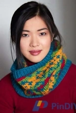 Yarnspirations-Bright Diamonds Cowl by Patons-Free