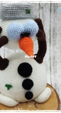 Sanis-Fitzereien - Sandra Schlehah - Headless Snowman - Kopfloser Schneemann - German