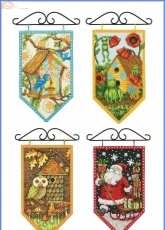 Dimensions 72-74133-74134-74135-74136 Four Seasons Banners - Debbie Mum PCS