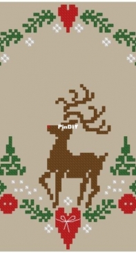 Kissy-cross - Christmas reindeer