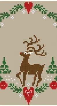 Kissy-cross - Christmas reindeer