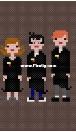 Wee Little Stitches - Harry, Ron & Hermione