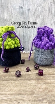 Green Fox Farms Designs - Lisa M Fox - Cerridwens Cauldron Dice Bag - Free