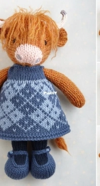 Cow in a dress by Julie Williams - Little Cotton Rabbits