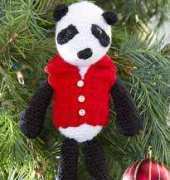 Red Heart LW3187 Vested Panda Ornament by Nancy Anderson